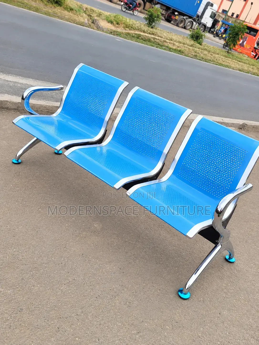 Stainless Steel 3 Seater Bench