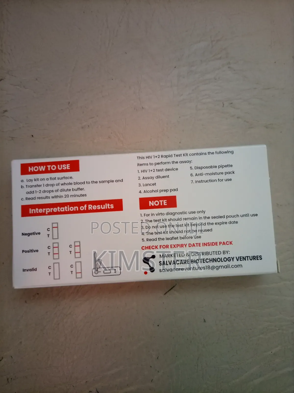 Hiv Sure Test Kit (PAINLESS)