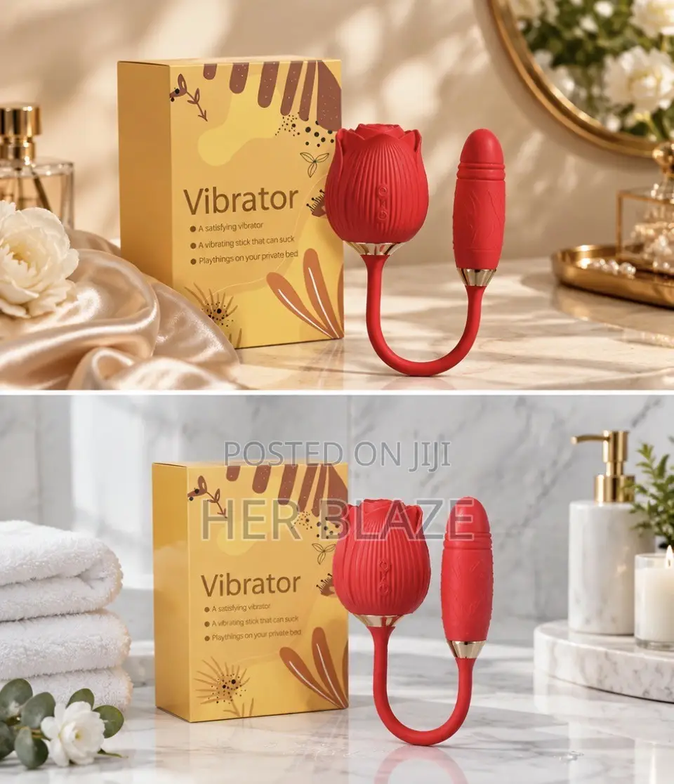 2 in 1 Rose Shaped Dildo and Vibrator Wholesale Price