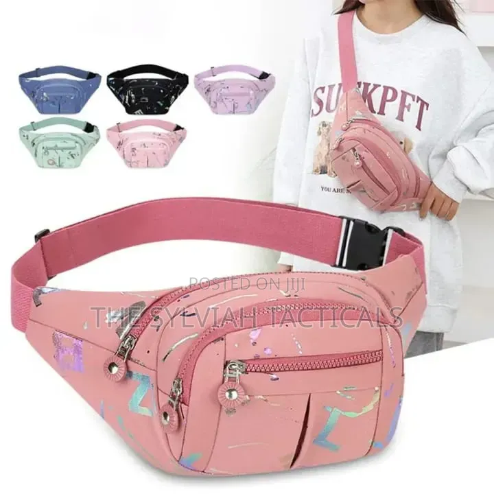 *Water Proof Waist Bags Lightweight Fanny Pack Korean-Style Cross