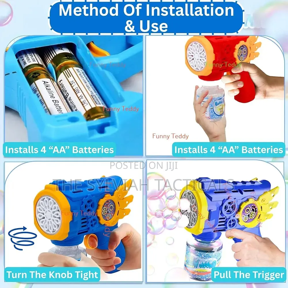 *Automatic Bubble Gun Machine for Kids, Bubble Gun Toy for Kid