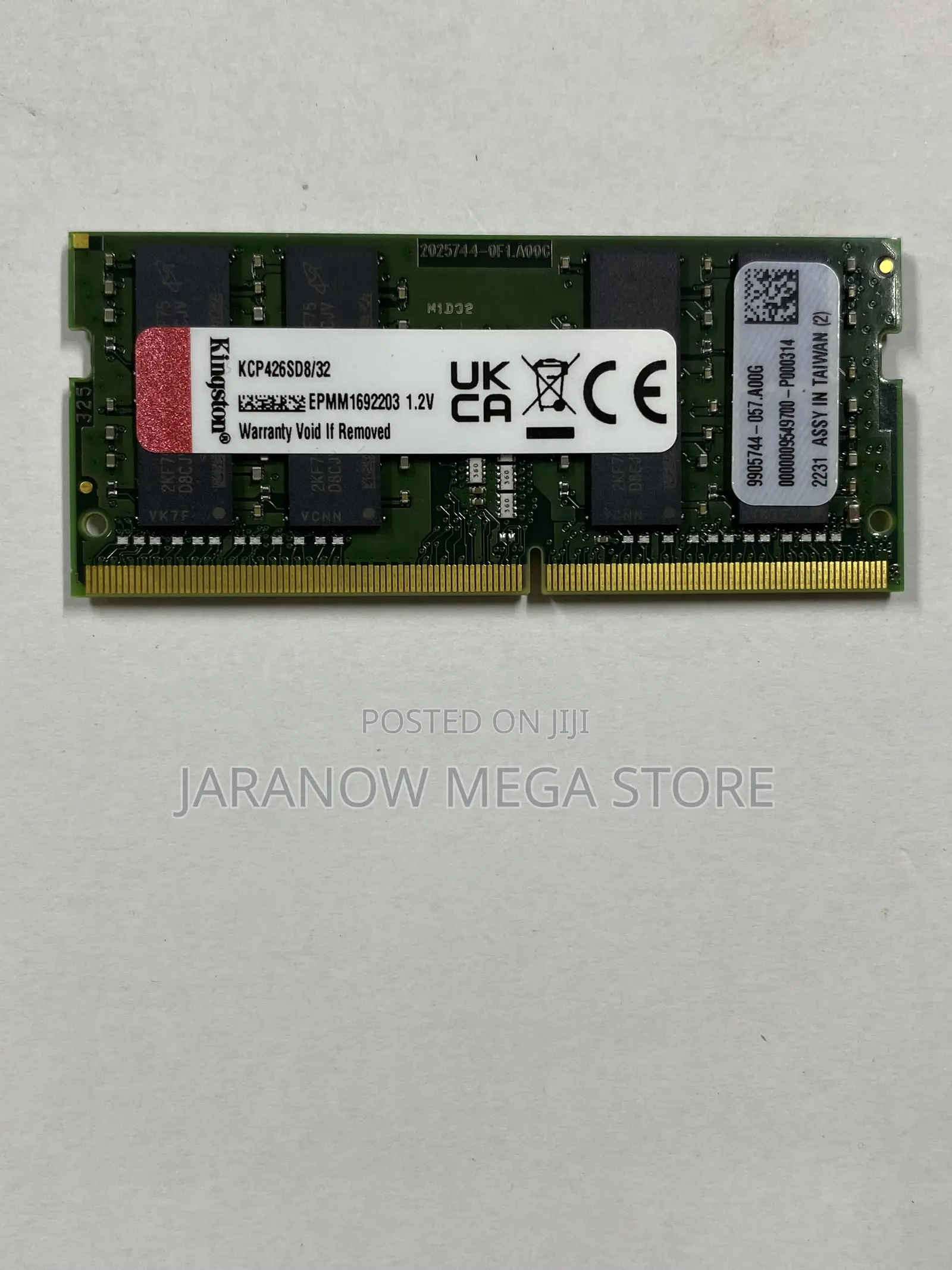 Kingston 32GB DDR4 2666MHz SODIMM Laptop RAM (KCP426SD8/32 - 2Rx8)