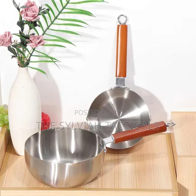 *2L Stainless Steel Non- Stick Calibrated Japanese Pan Noodle Pot,