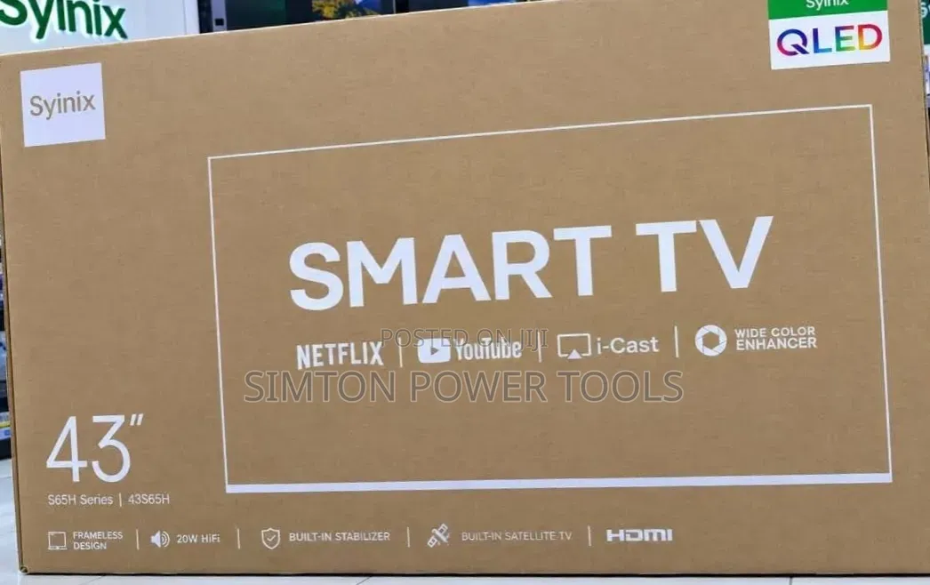 Syinix 43" S65H Series QLED Smart TV.