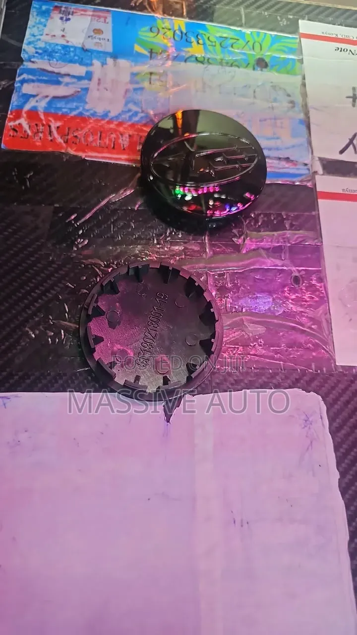 Black Subaru Centre Wheel Caps
