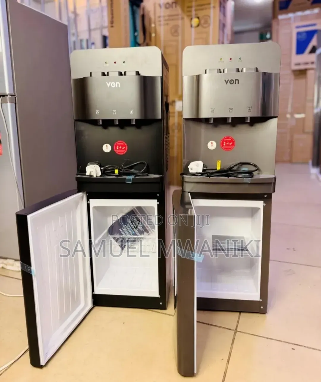 Von Water Dispenser With Condenser Electric Cooling With Cabinet