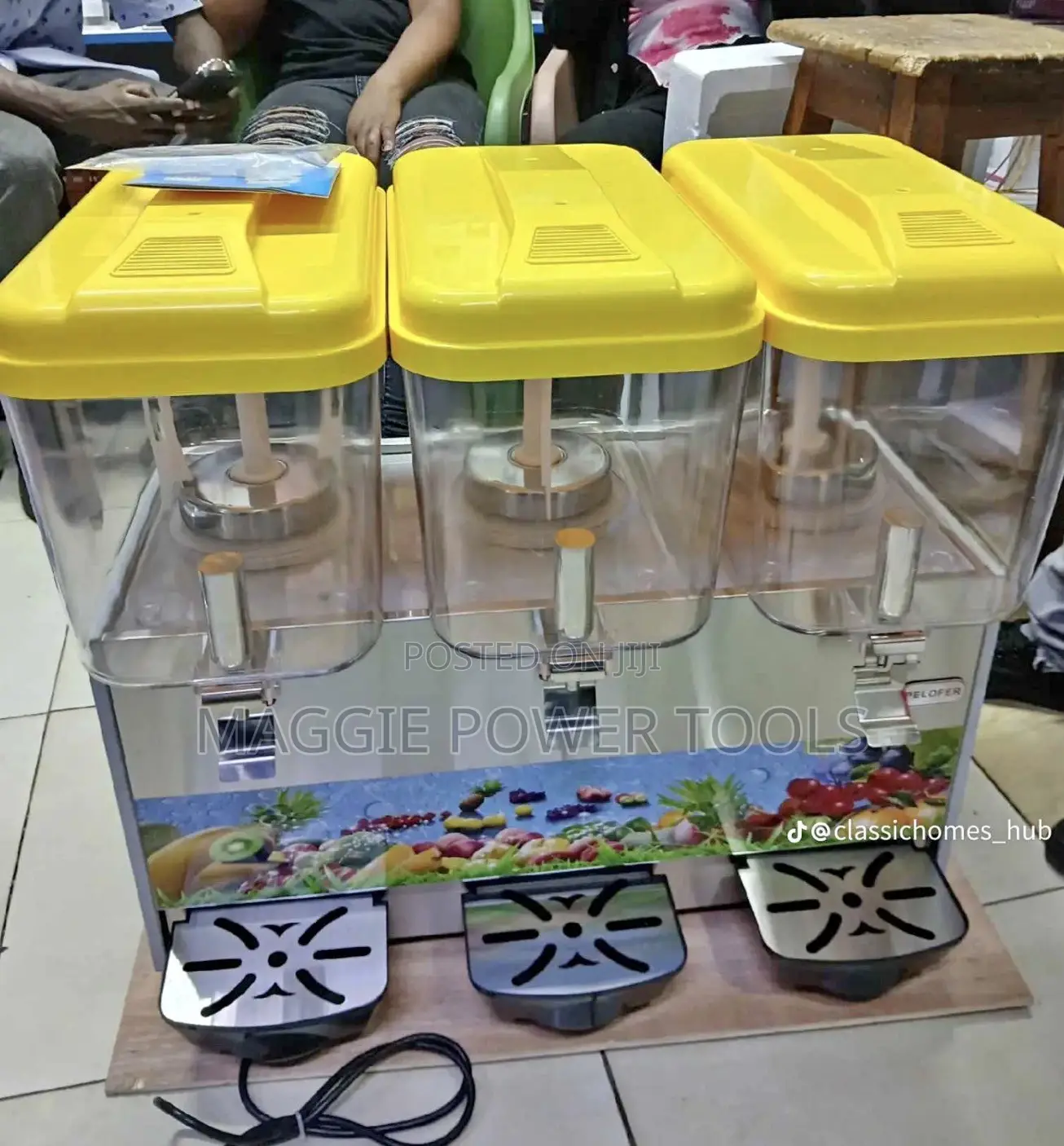 3 Column Juice Dispenser. Commercial Juice Dispenser Machine Cooler