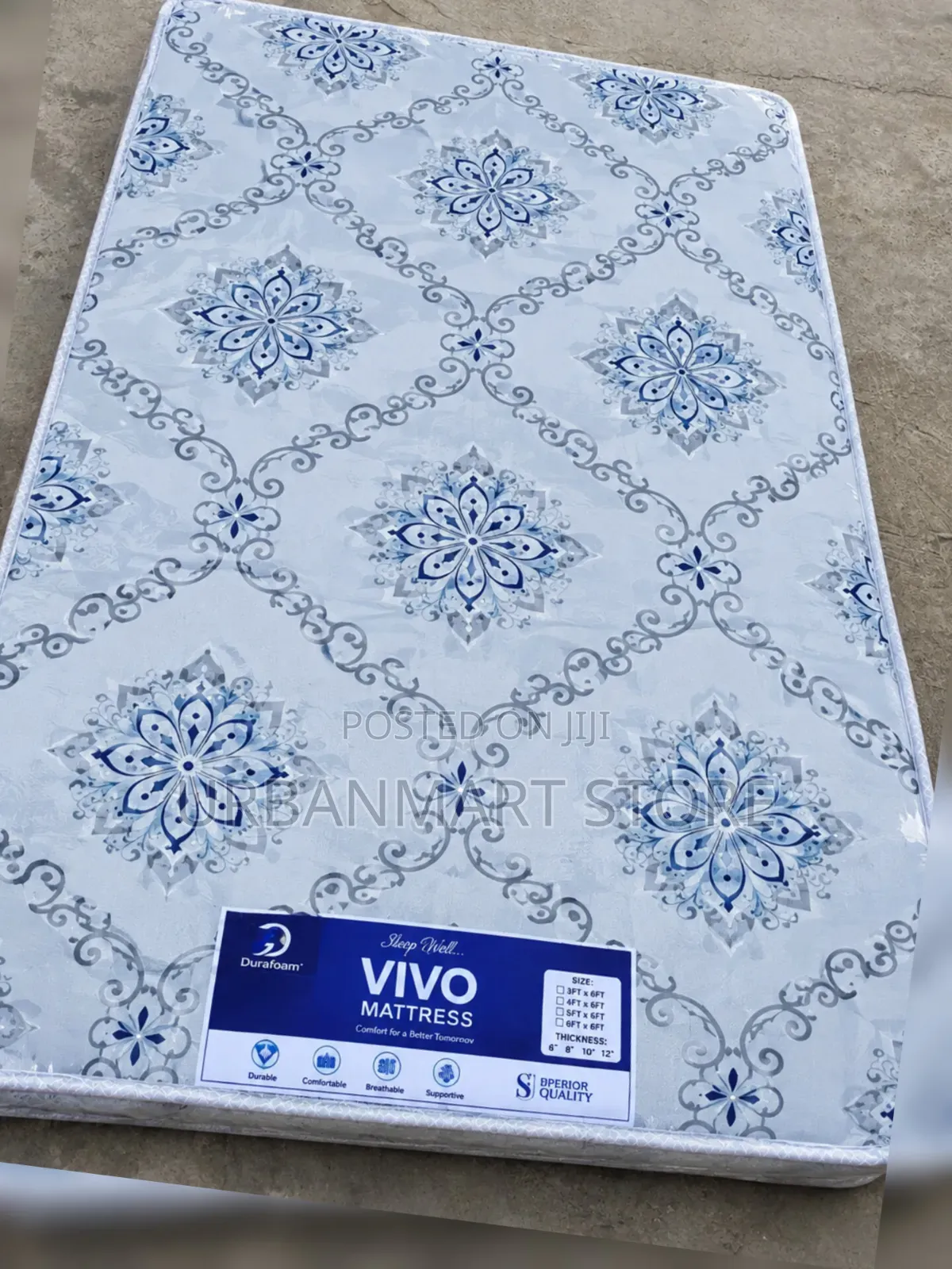 Brand New 4×6 Memory Foam Mattress Topper With Fitted Edges