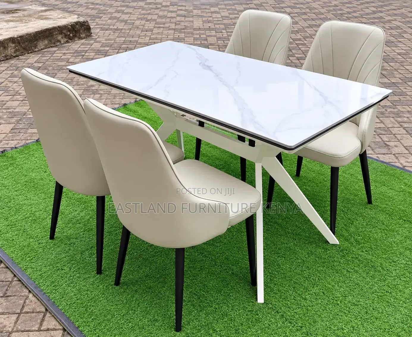 Modern White Marble -Seater Dining Set