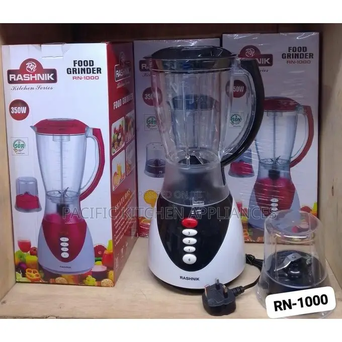Rashnik RN-1000 2-in-1 Blender With Grinder Stainless Steel