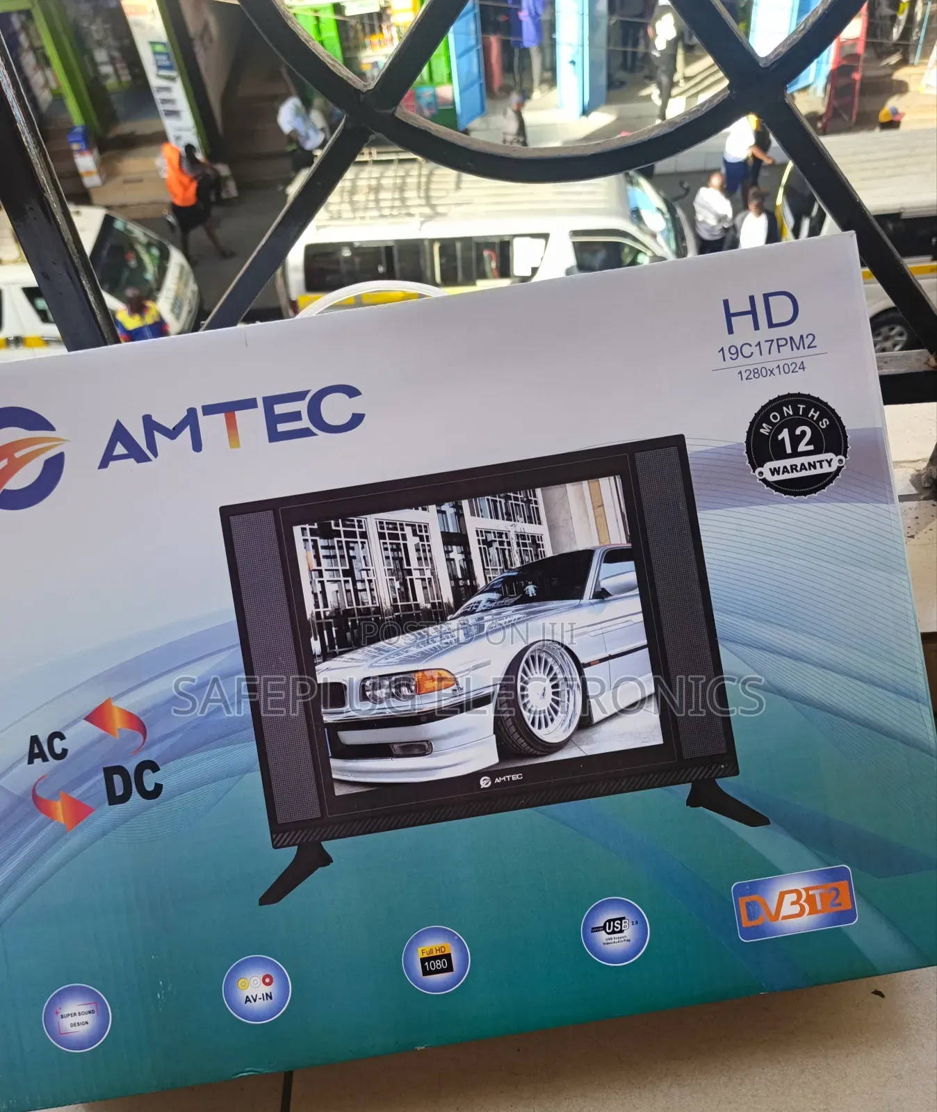 Amtec 19" Hd TV AC/Dc – Digital DVB-T2 Television