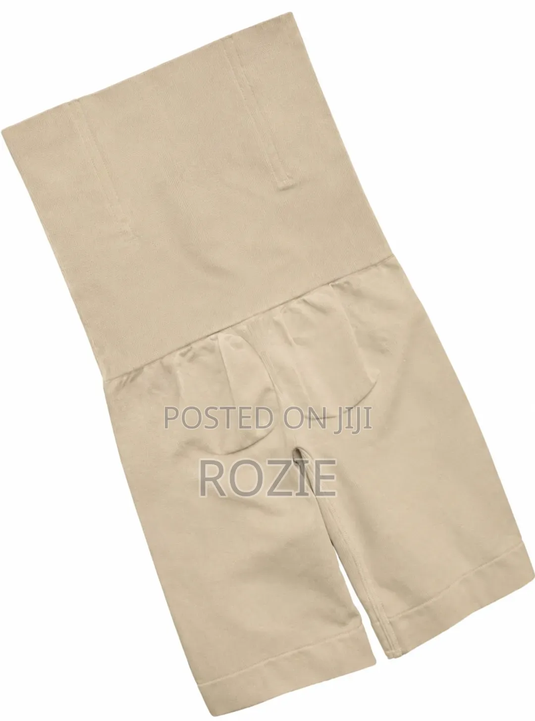 Beige Cotton Tummy Tucker – High Waist Biker Shapewear / Tummy Control