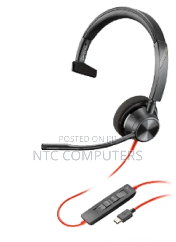 Poly Blackwire 3310 Monaural USB-C Headset +USB-C/A Adapter (8X215AA)
