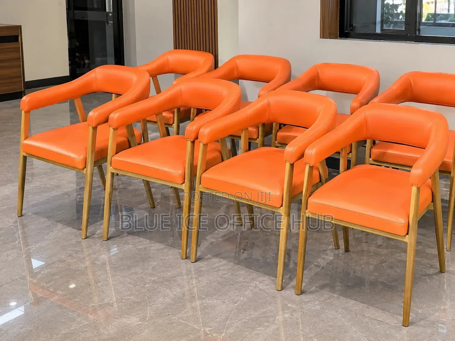 Orange Dining Chairs With Wooden Legs – Modern Chairs.