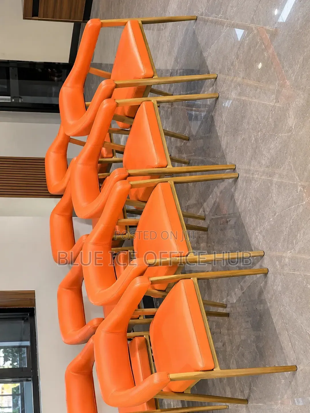 Orange Dining Chairs With Wooden Legs – Modern Chairs.