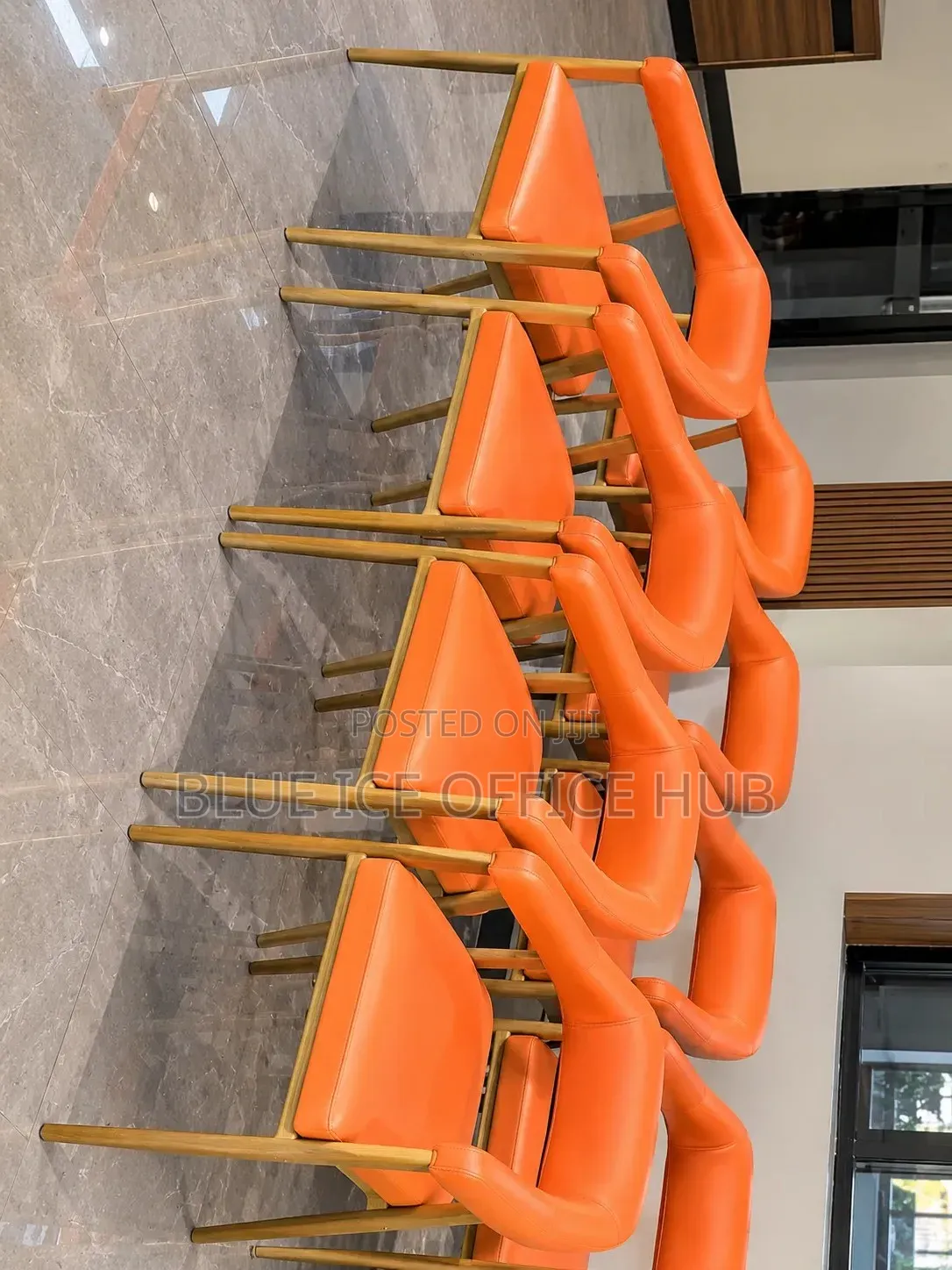 Orange Dining Chairs With Wooden Legs – Modern Chairs.