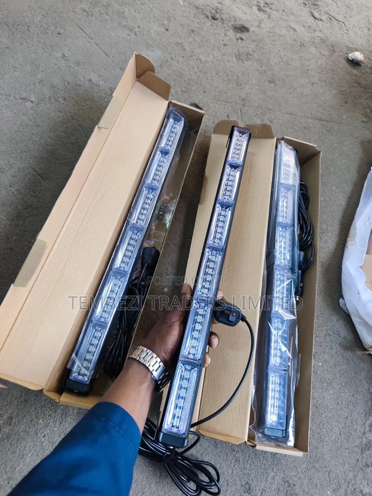 LED Emergency Strobe Light Bars (6-Block Red and Blue Police Flashers)