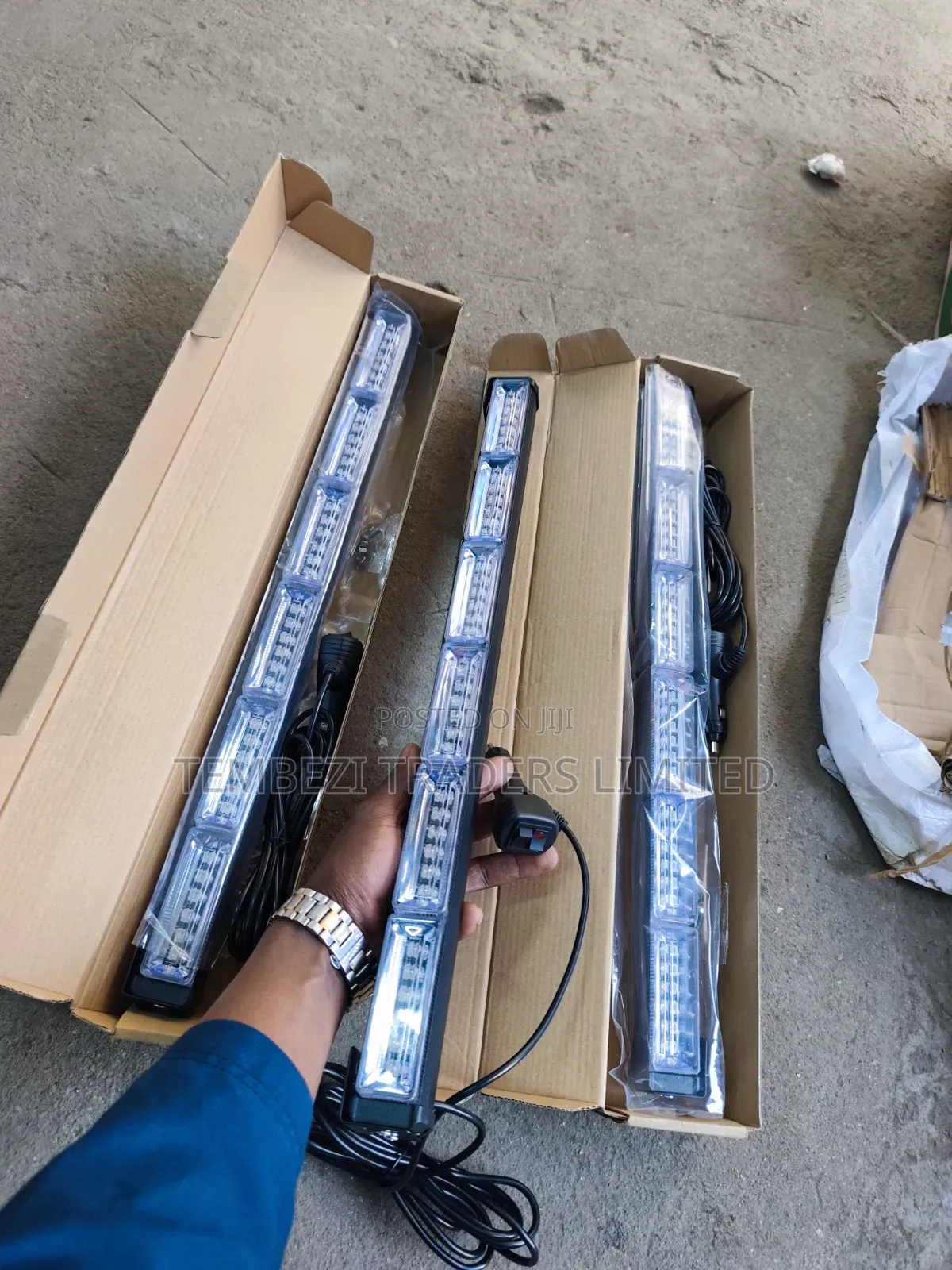 LED Emergency Strobe Light Bars (6-Block Red and Blue Police Flashers)