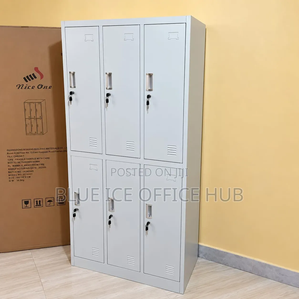6 Door Steel Office Locker Cabinet.