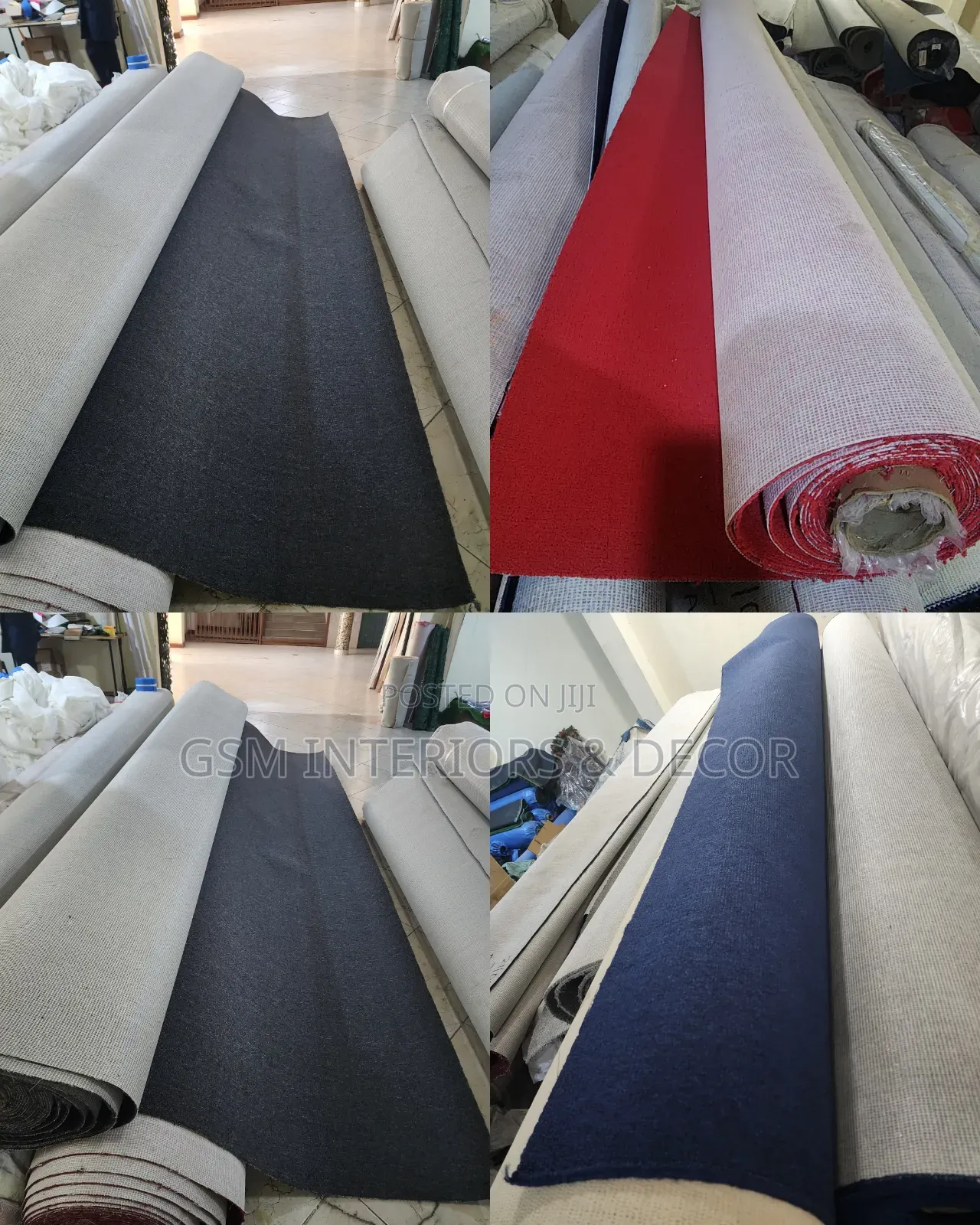 Wall to Wall Office Carpets in Either Red or Dark Grey Options