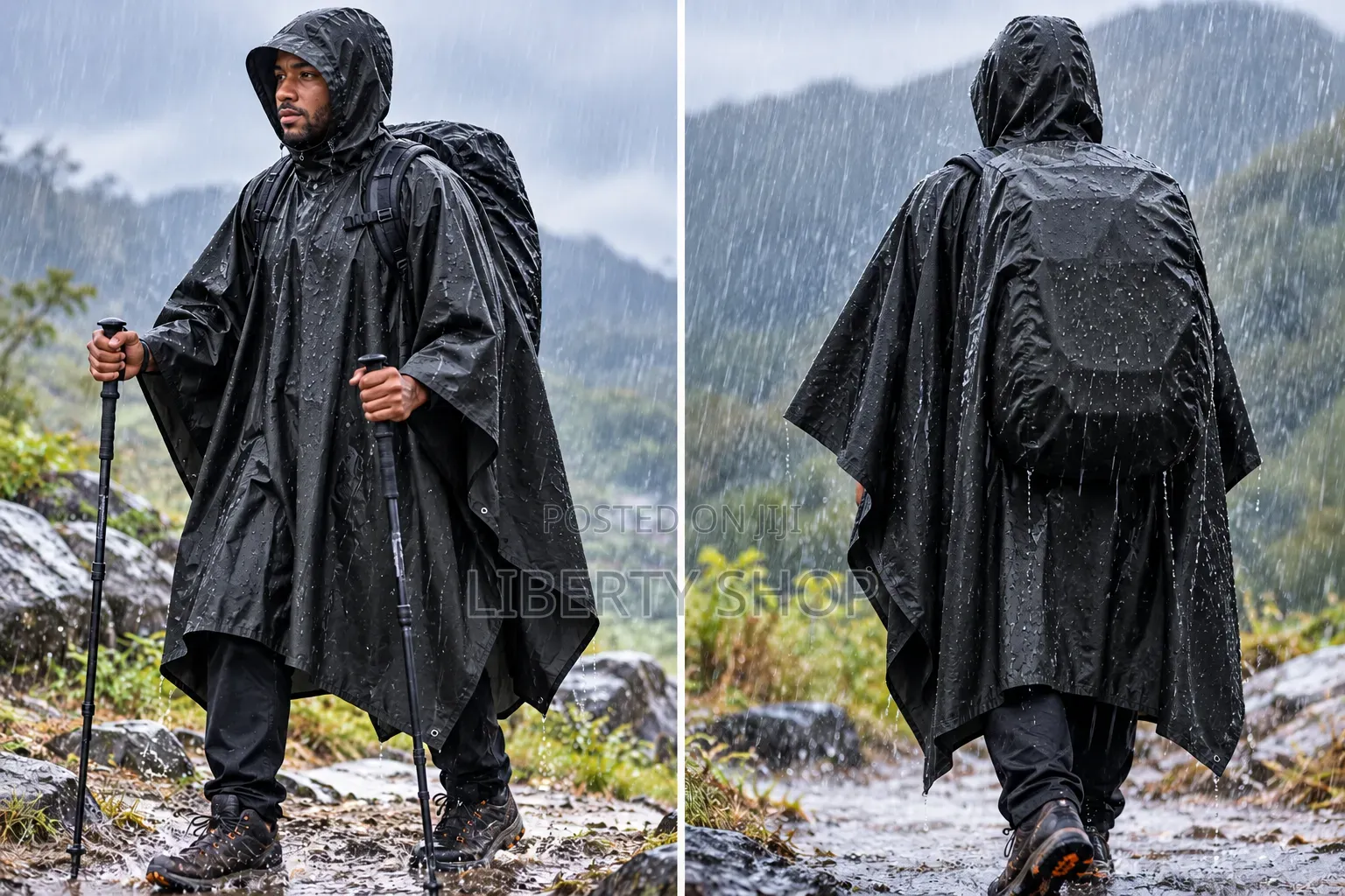 Raincoat Poncho – Waterproof Outdoor Rain Cover for Hiking, Travel &