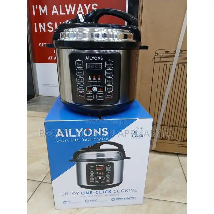 AILYONS Silver 5ltrs Pressure Cooker