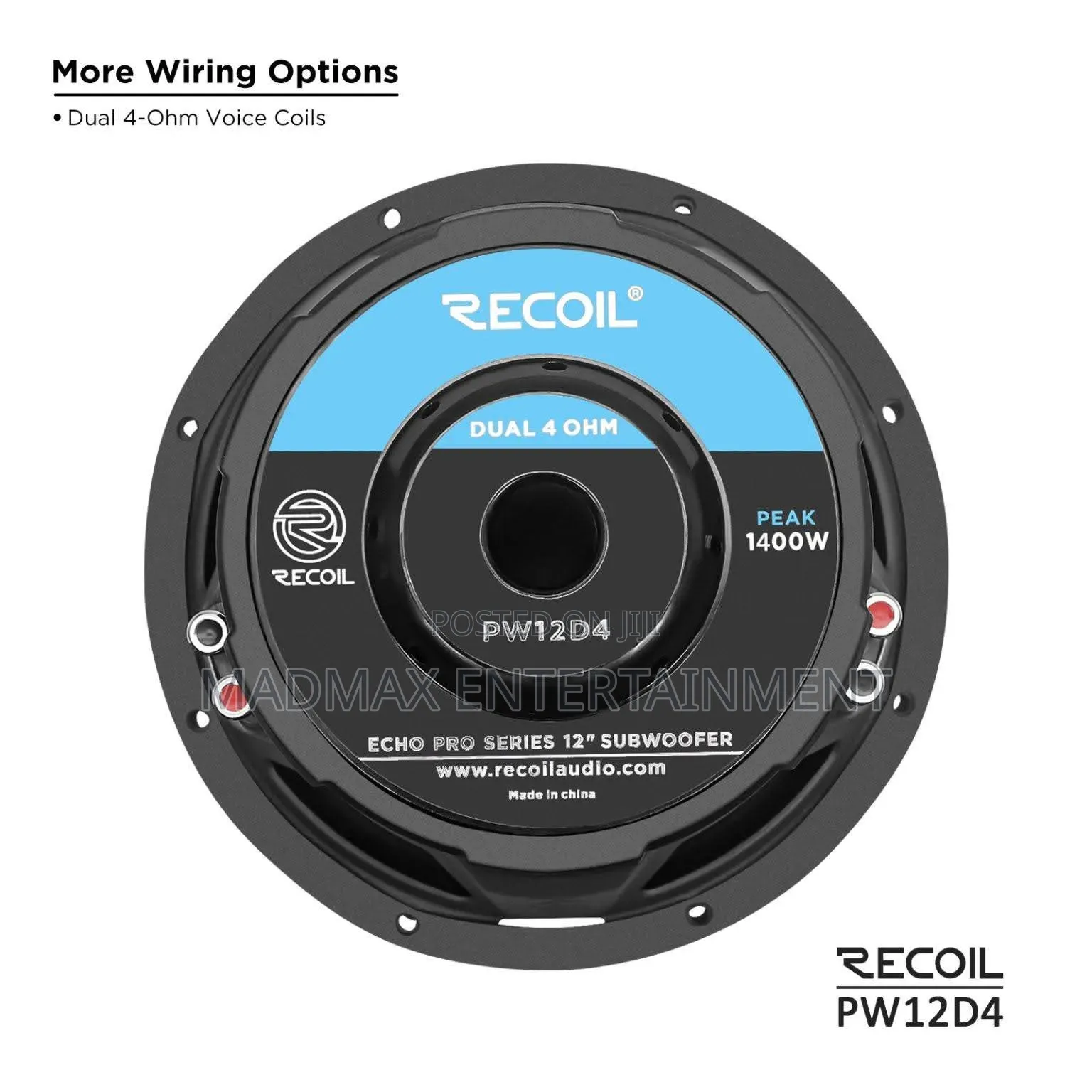 Recoil Audio Pw12d4 12" Subwoofer