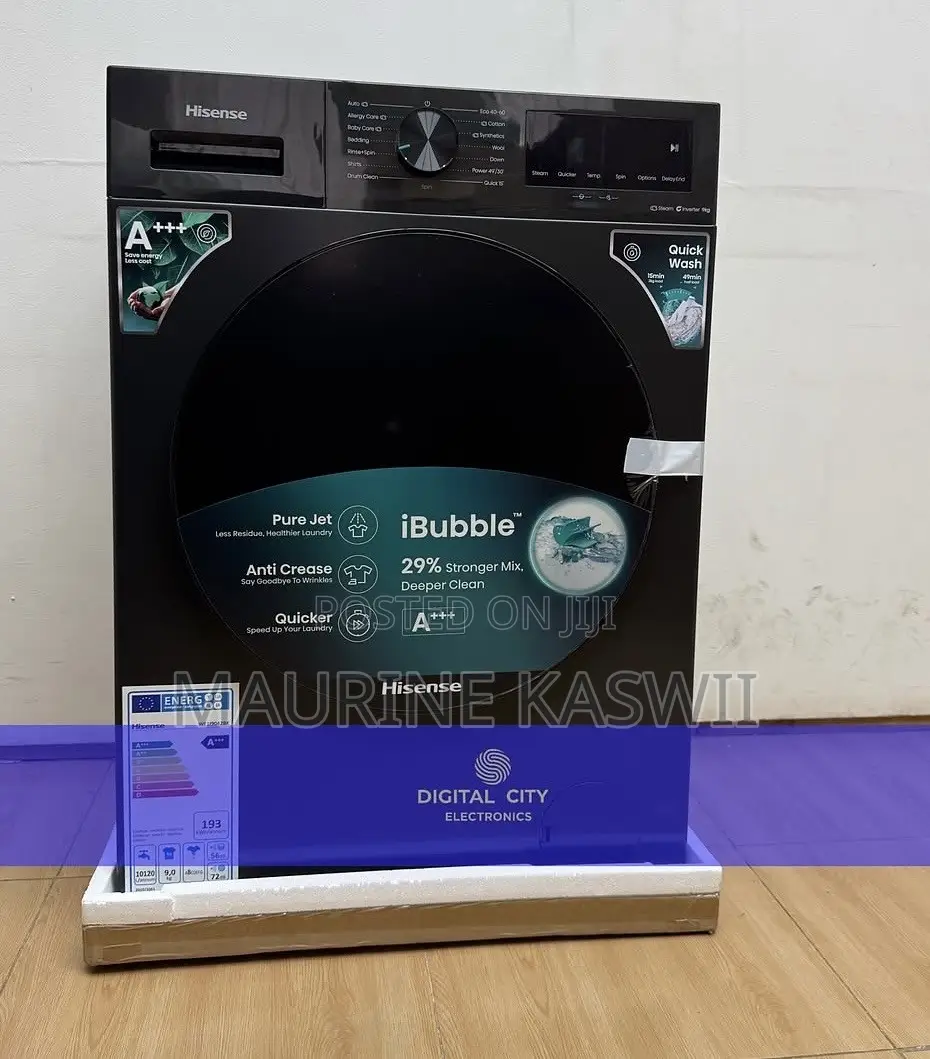TCL FRONT LOAD 9Kg Washing Machine- Black