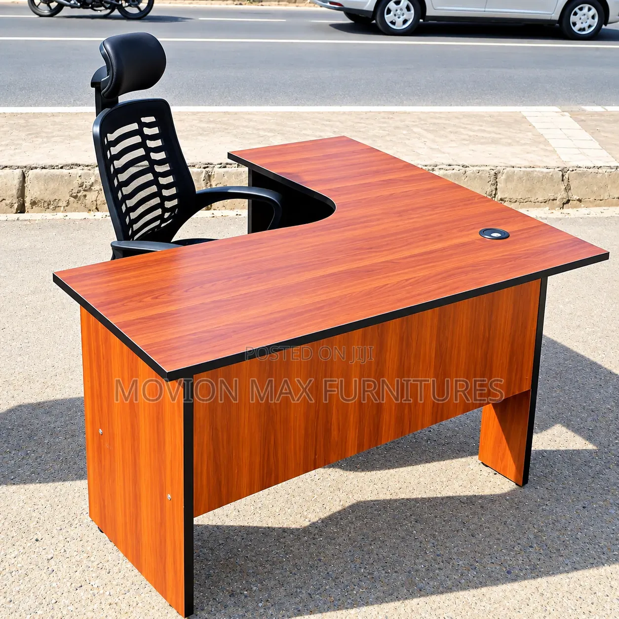 Office Desk Premium Executive L-Shaped Wooden Office Desk
