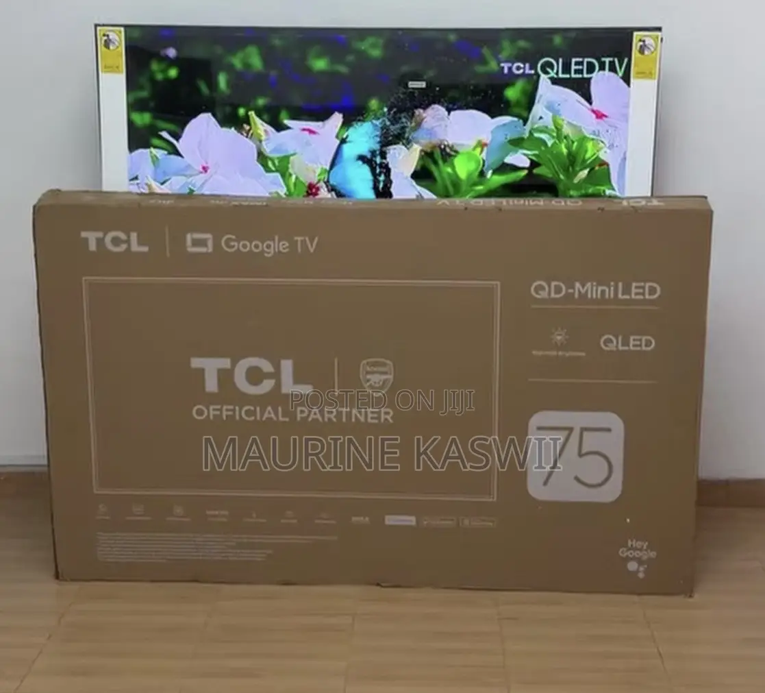 TCL 75” Inch Qd - Miniled Qled Google Frameless