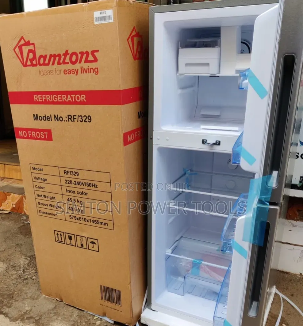 Ramtons 188 Litres Double Door No Frost Refrigerator (Model RF/329).
