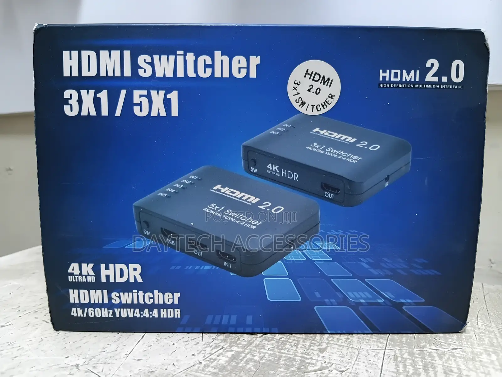 HDMI Switch 3 Ports in 1 Port Out 4K Ultra at 60Hz With Remote Control.