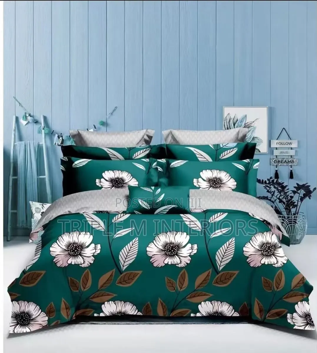 5 by 6 Duvet Cover - Flowered Pure Cotton Duvets Covers
