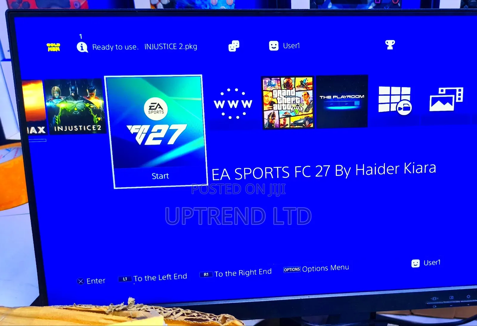 Clean Pre Owned Chipped Ps4 Slim With Fc 27 and Other Latest Games