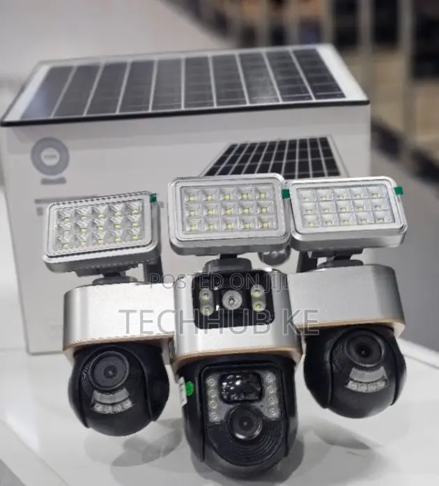 VTS 30 Triple Lens 4g Solar Powered Camera CCTV Camera With Floodlight
