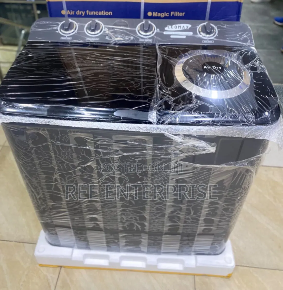 Ecomax 9kg Twin Tub Semi Automatic Washing Machine