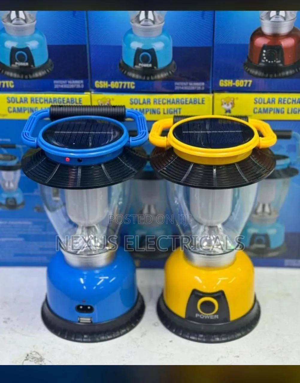 Solar-Rechargeable LED Camping Lantern. Also USB Powerbank