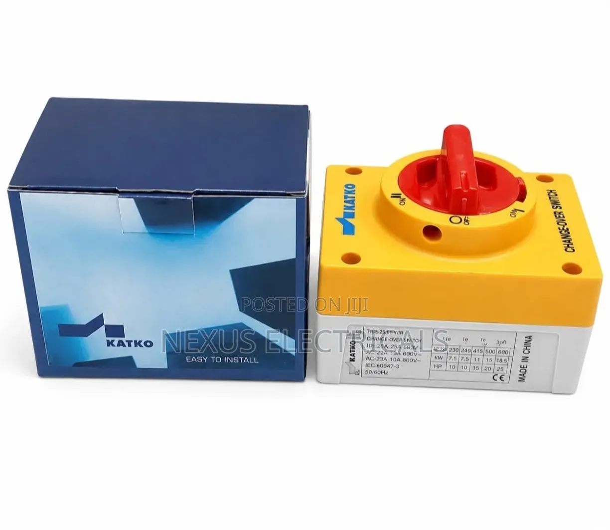 Katko Change-Over Switch 63A. Rotary Manual Transfer Switch