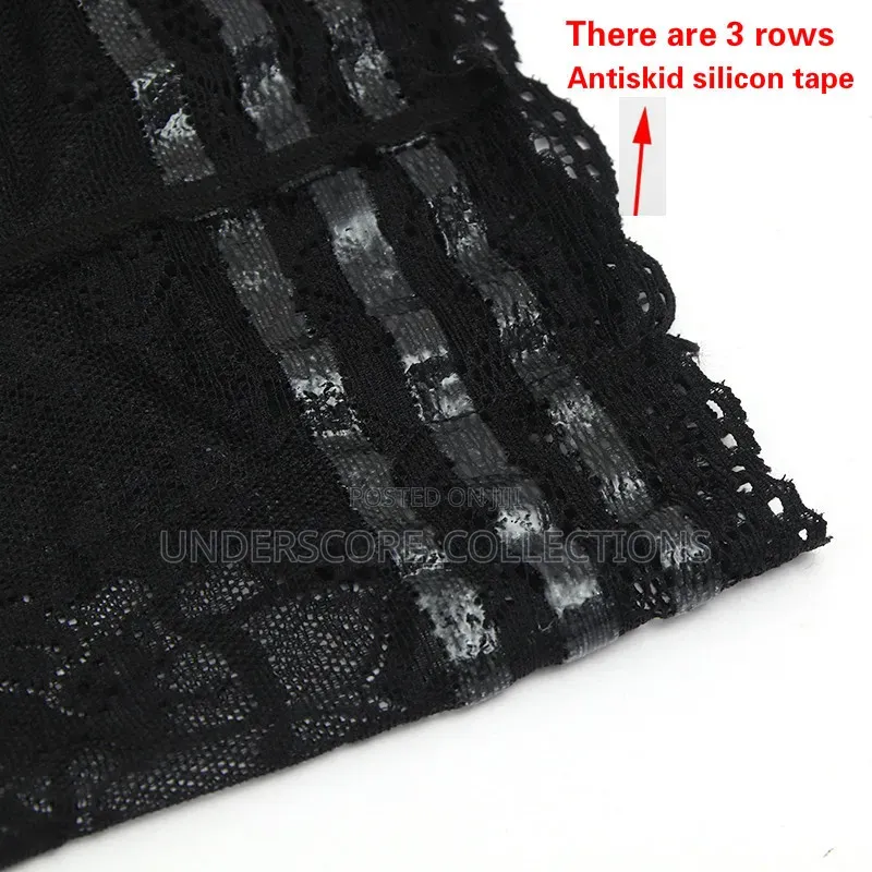 Black Elastic Anti-Chafing Thigh Bands