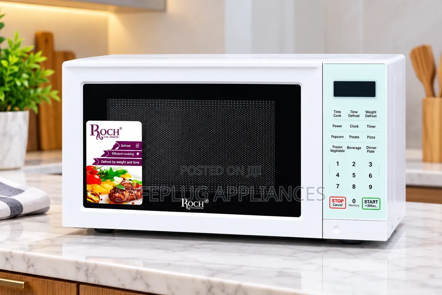 White Roch Digital Microwave Oven