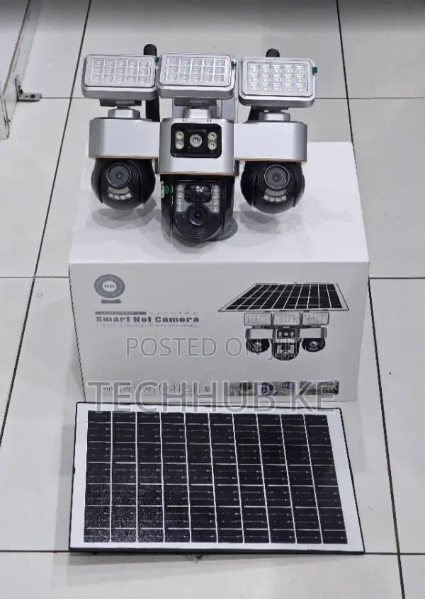 Outdoor 6MP 4G Solar Camera Three Lenses With Auto Tracking CCTV