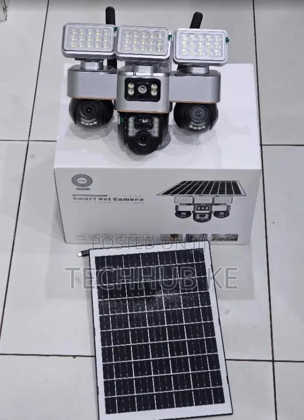 Solar Powered 4G V380 Pro 3 Lens Outdoor CCTV SimCard Solar Security