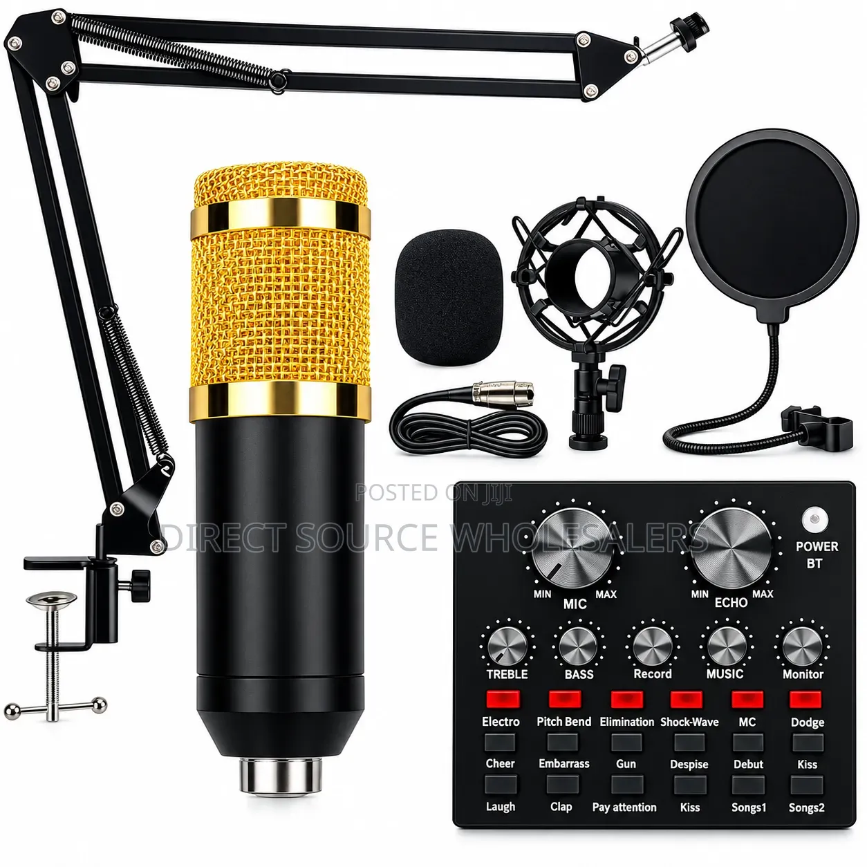 BM800 Condenser Microphone + V8 Sound Card Full Set