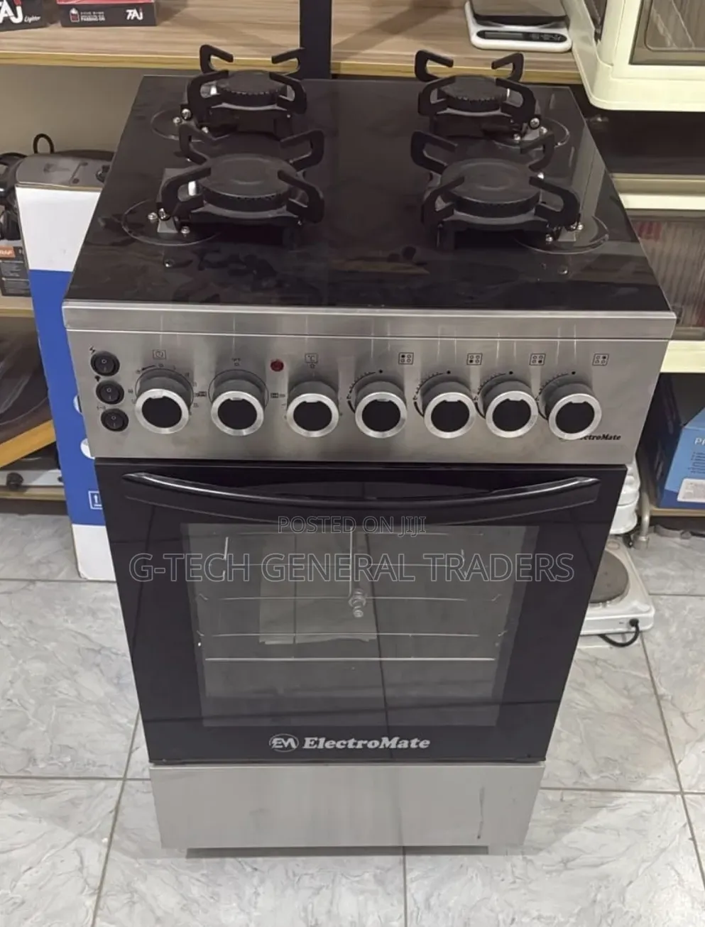 ElectroMate SGC504 50x55cm 4 Gas Burner Cooker With an Electric Oven