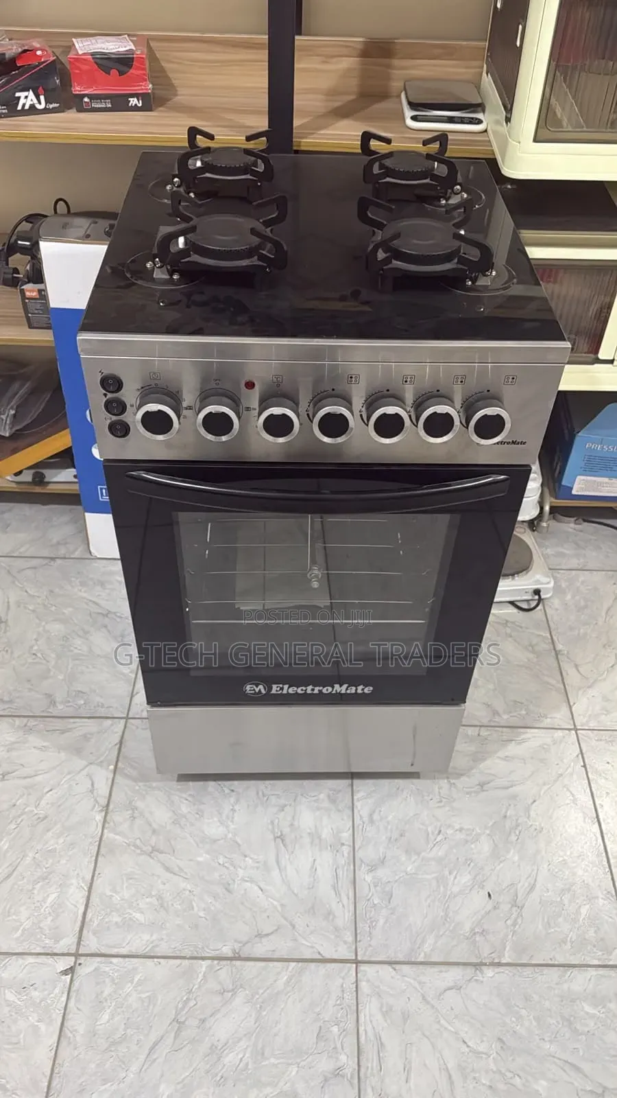 ElectroMate SGC504 50x55cm 4 Gas Burner Cooker With an Electric Oven