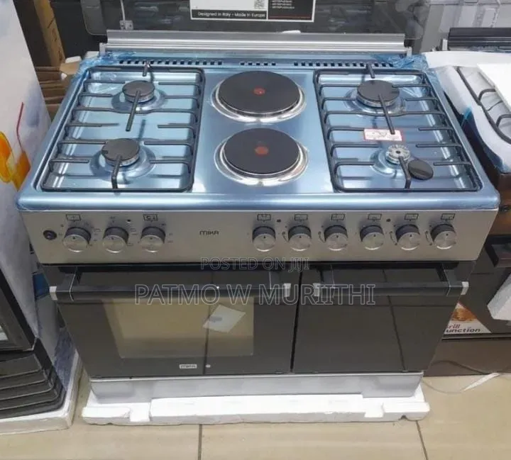 Mika 60*90 Standing Cooker 4 Gas Pool Jet Burners +2 Rapid Hot Plates