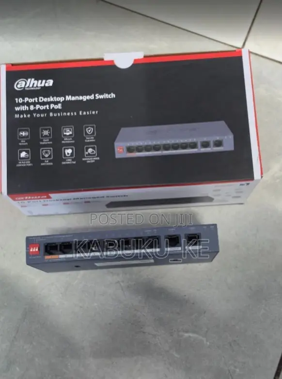 Dahua 10-Port Smart Cloud Managed Network Switch With 8 PoE Ports