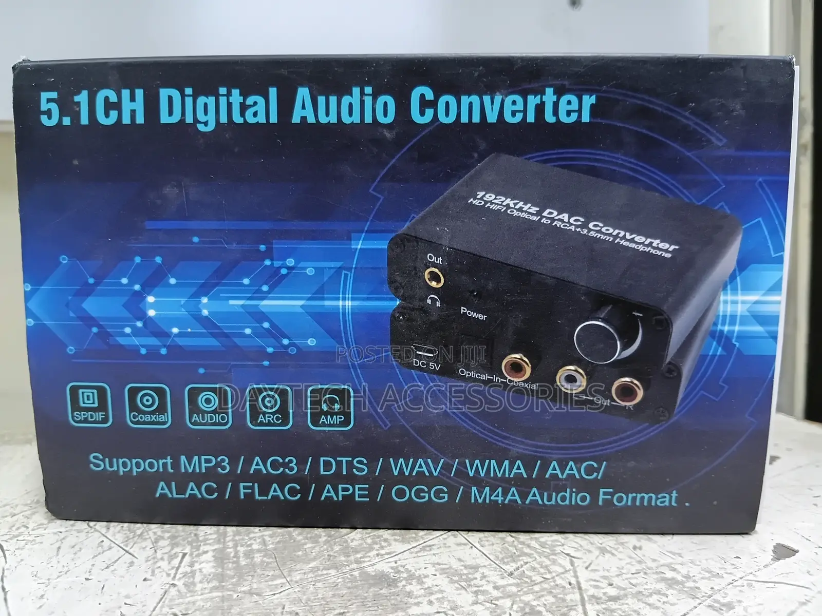 5.1CH Digital TO Analog Audio Converter - Black