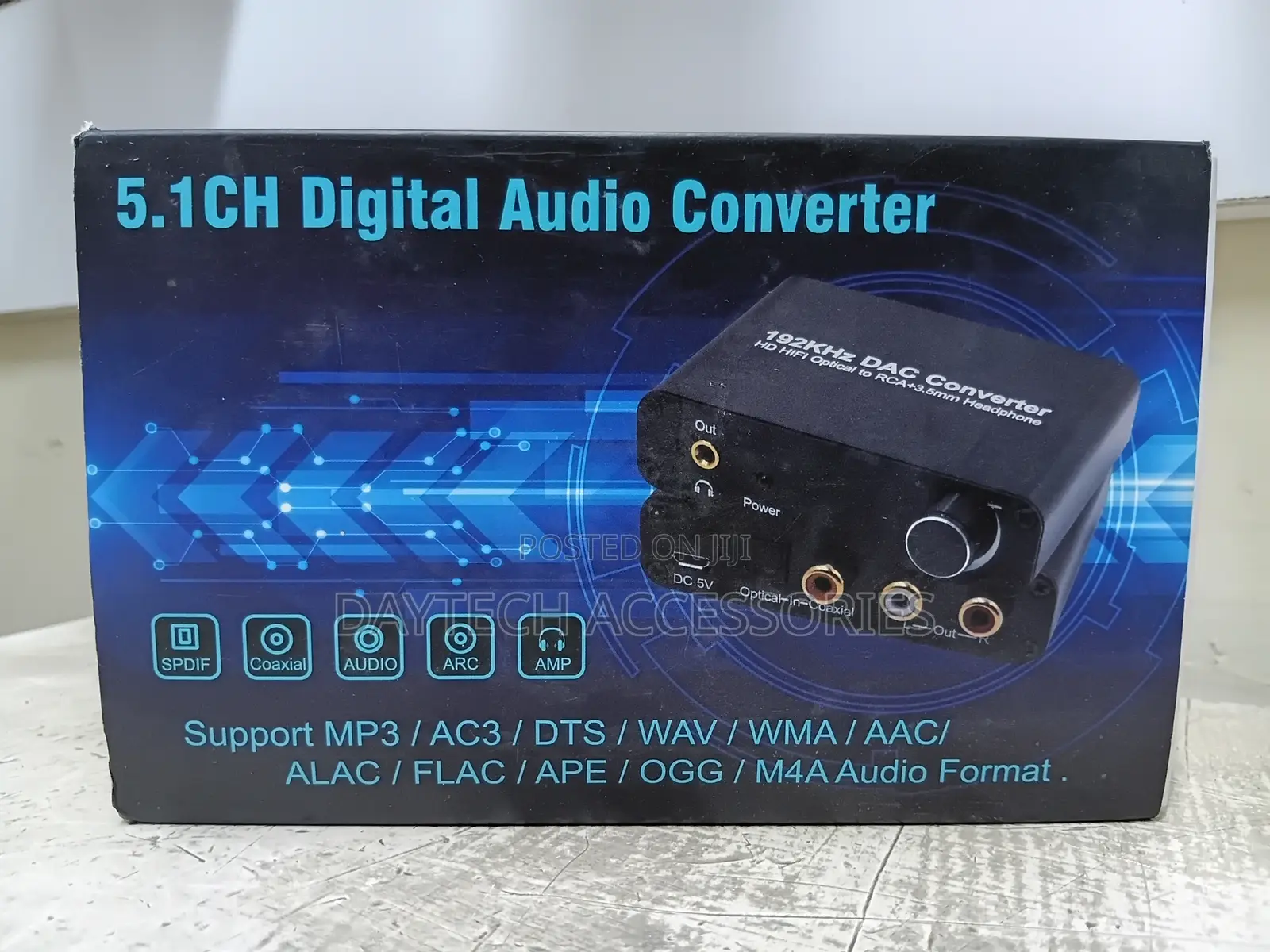 5.1CH Digital TO Analog Audio Converter - Black