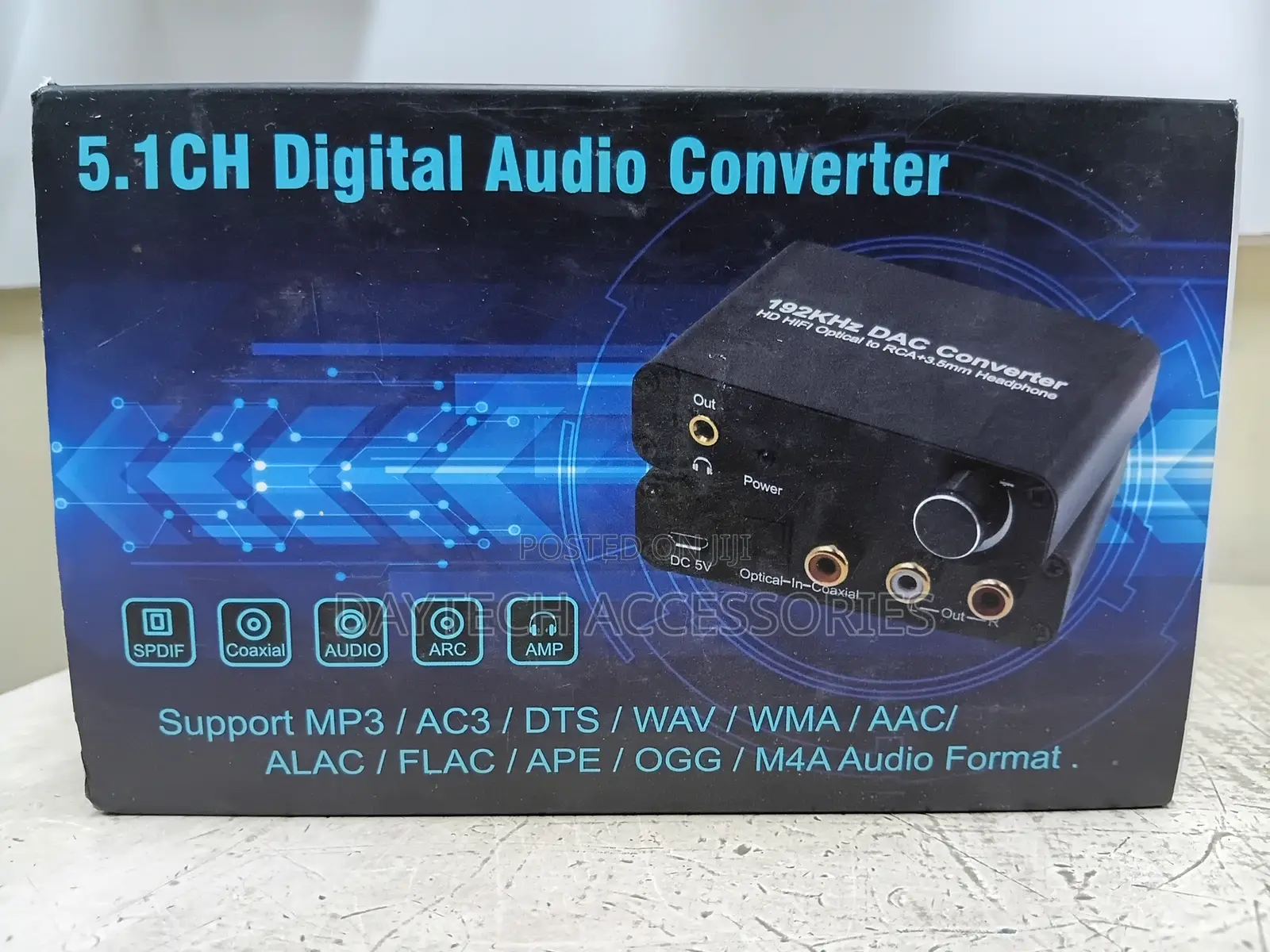 5.1CH Digital TO Analog Audio Converter - Black